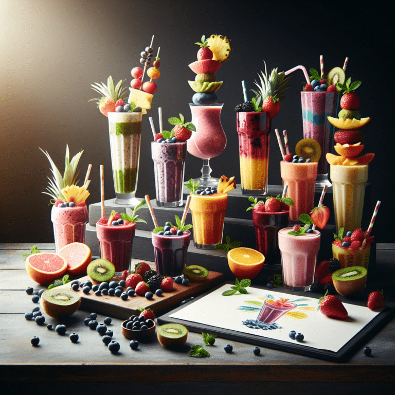 Dazzle Your Guests: Creative Smoothie Presentation Tips".